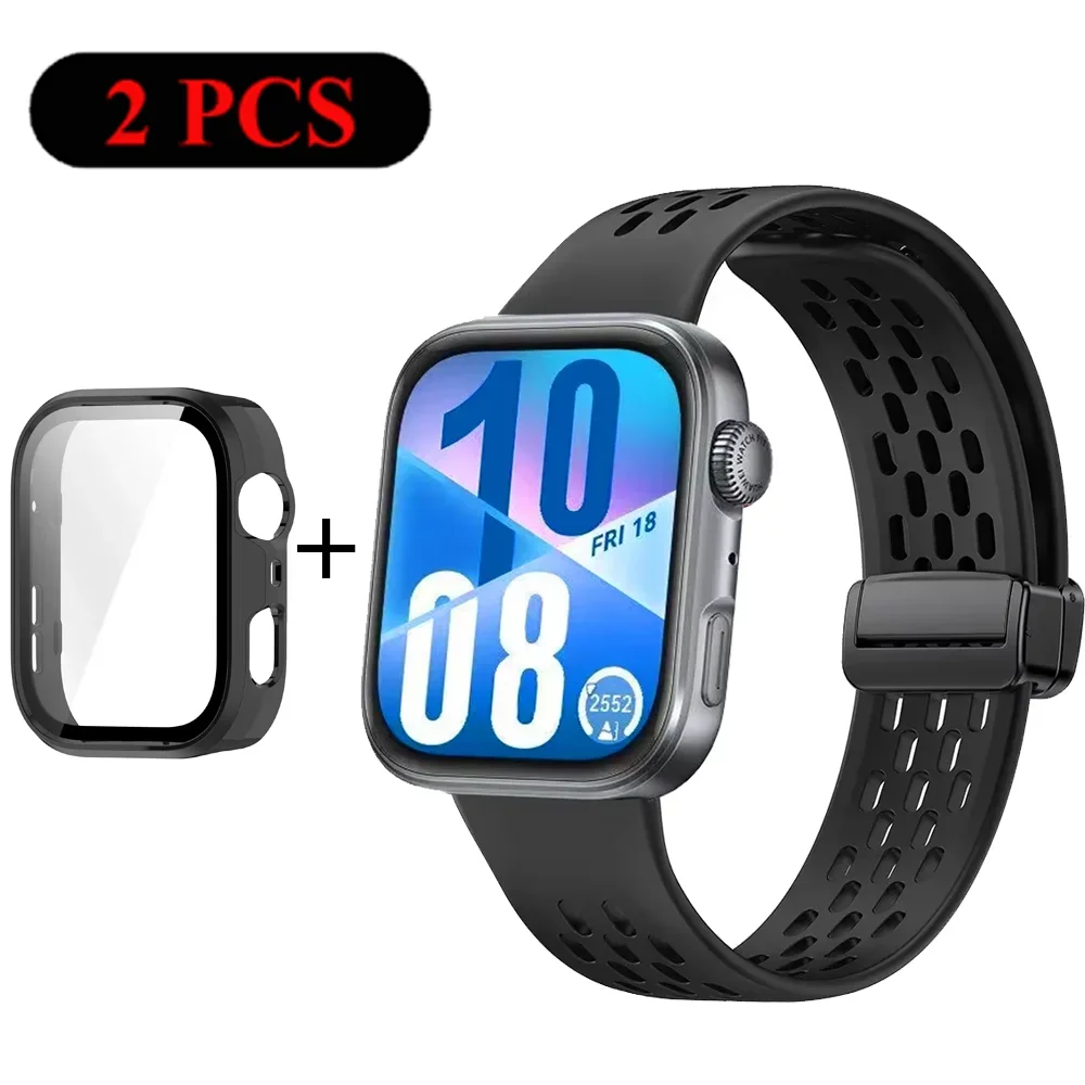 Silicone Strap+Case for Huawei Watch Fit 4 Pro Fit 4 Sport Breathable Bracelet PC Shell for Huawei Watch Fit 3 Wristband Correa