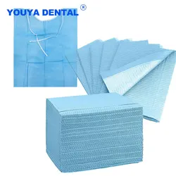 125pcs/Pack Dental Bibs Disposable Tattoo Cleaning Wipes Piercing Rope Sheets Paper Pad Bib Medical Paper Scarf Tattoo Clean Pad