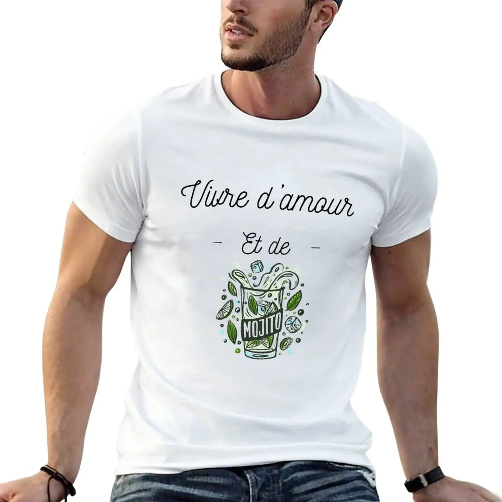 Live on love and mojito T-Shirt cute clothes vintage mens plain t shirts