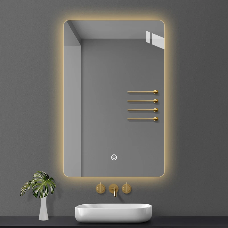 Smart Rectangular Mirror Wall Hanging Bathroom Led Light Makeup Mirror Fashion Modern Girls Espelho Decorativo Aesthetic Decor