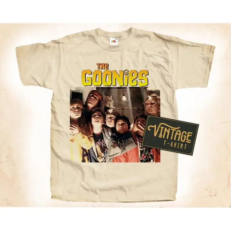 The Goonies V2 T Shirt Movie Poster Vintage Natural Sizes S To 5Xl