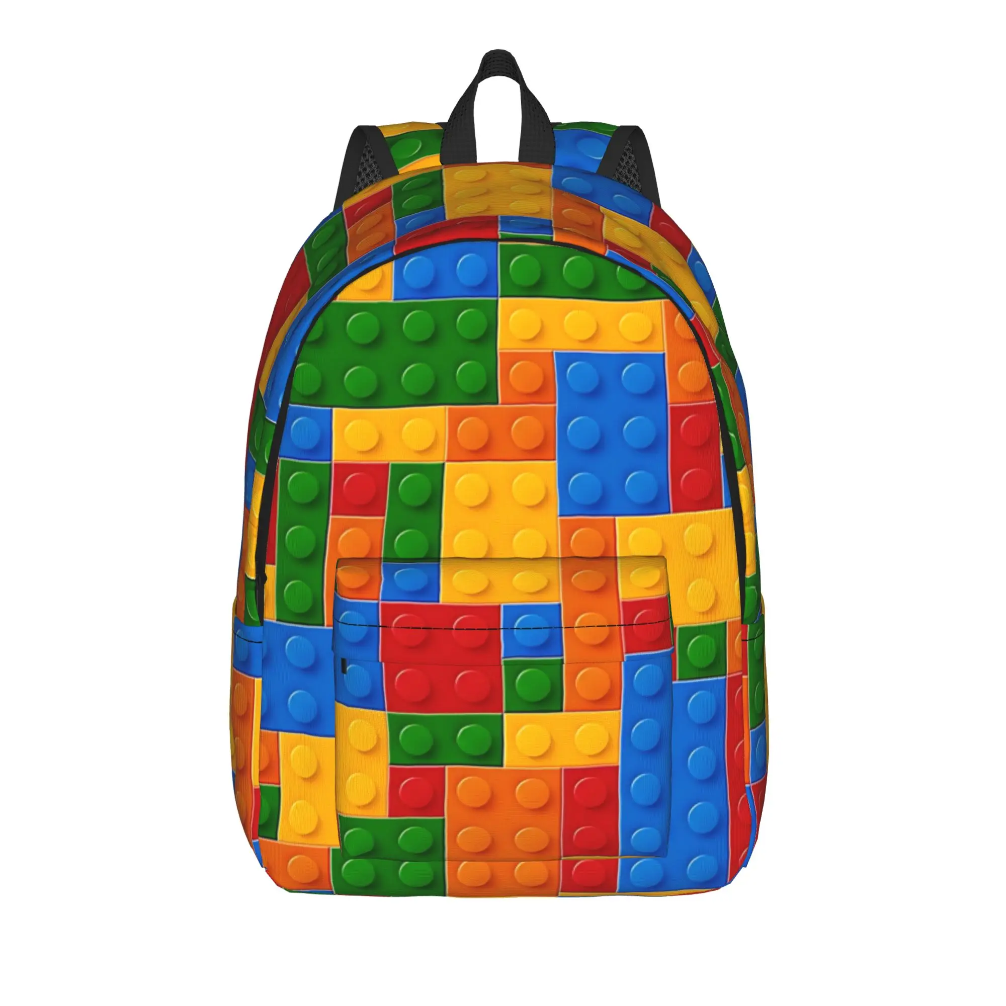 Plastic Building Blocks Toy Backpack for Men Women Casual High School Business Daypack  Laptop Computer Canvas Bags Gift