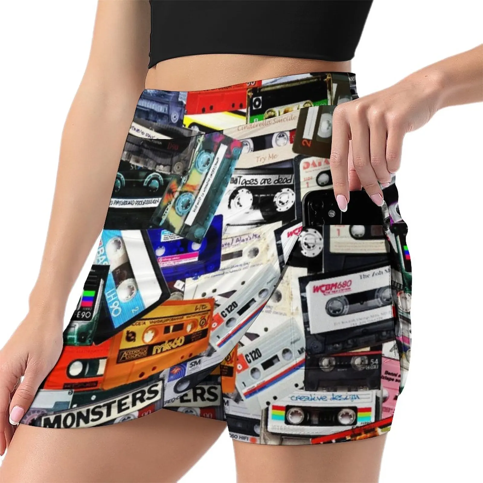 cassette tape Light proof trouser skirt womans clothing girls skirt skirts for women 2023 Korean skirts