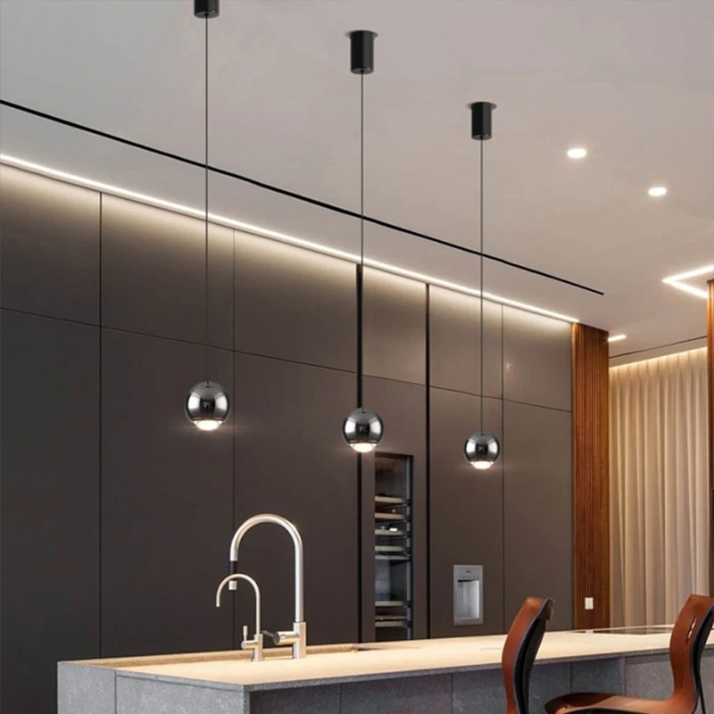 Simple LED Bedside Pendant Lights Living Room Bedroom Background Wall Creative Small Chandelier Modern Home Indoor Lighting Lamp