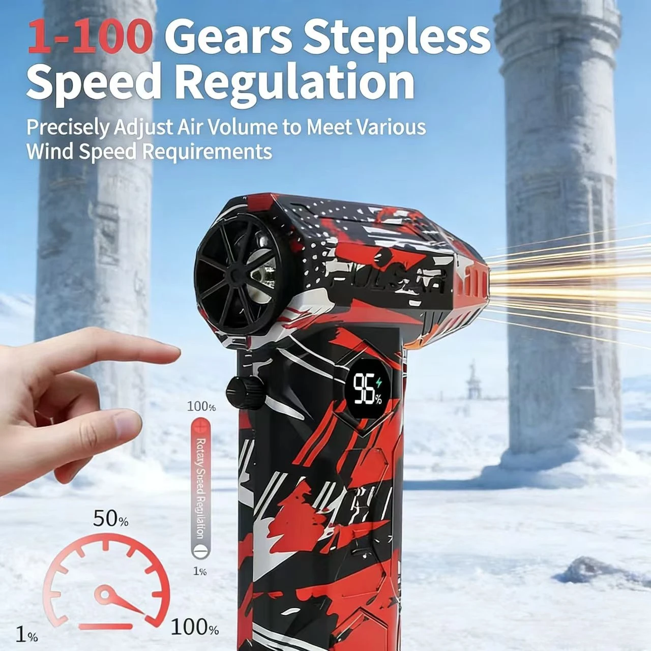 

L11 High-Performance Blower 850,000 rpm 53 m/s wind speed Type-C charging