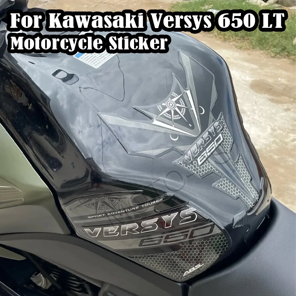 

For Kawasaki Versys 650 LT 650LT Motorcycle Sticker Fuel Oil Tank Pad Tankpad Gas Kit Knee Protector Adventure Decals