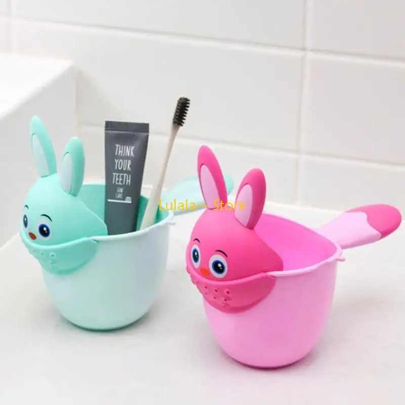 

Y4QA Baby Bath Waterfall Rinser Kids Shampoo Cup Cartoon Shower Washing for Head Watering Spoon Bathing Cups