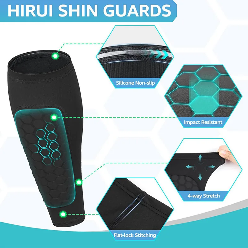 العسل كرة القدم واقي البشرة كرة القدم الدروع الجوارب الأكمام مع رغوة العجل ضغط كم منصات يغطي الرجل Shinguard واقية