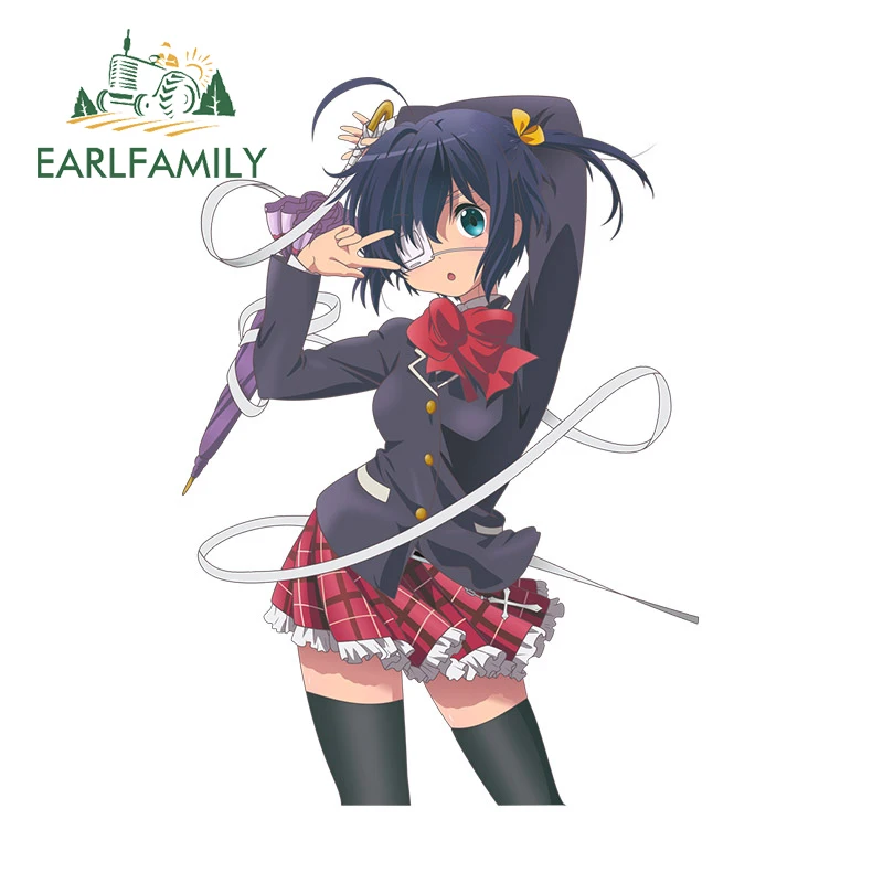 

EARLFAMILY Rikka Takanashi автомобильная наклейка защита двери автомобиля креативная наклейка водостойкое зеркало заднего вида мотоцикл виниловое украшение