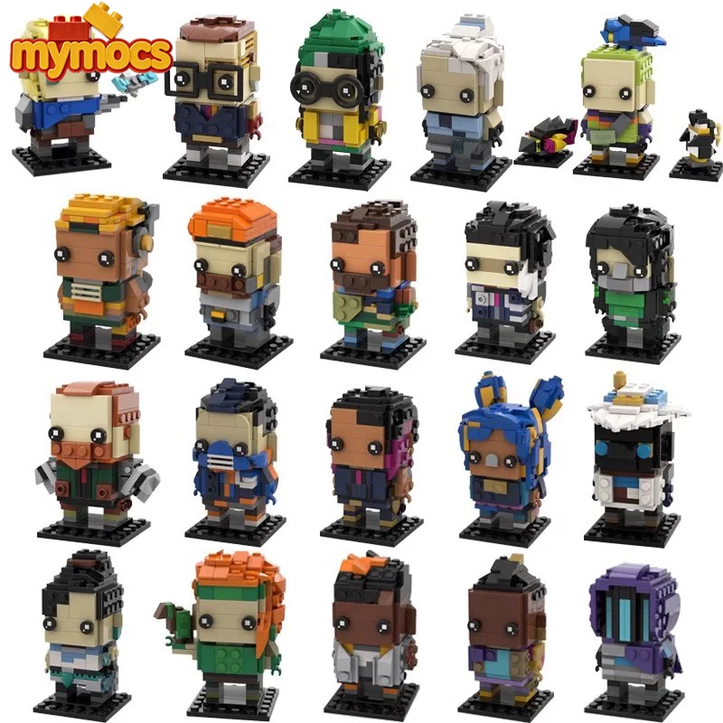 Mymocs Ideas Game Valoranted Actionfiguren Bricks Headz MOC Sets Duelist Sentinel Bausteine Spielzeug Jungen Weihnachtsgeschenk