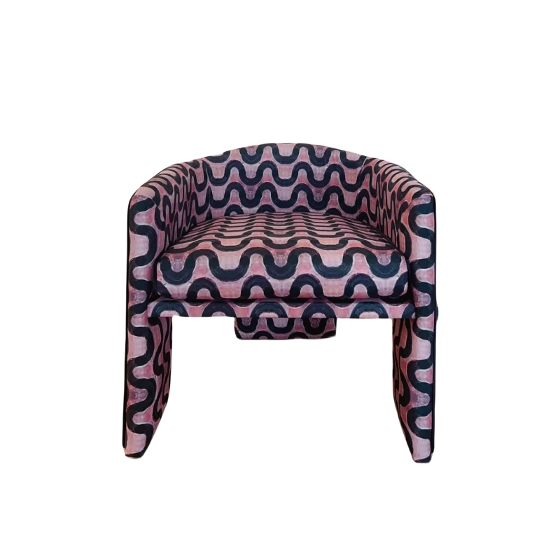 

Medieval style light luxury living room single sofa chair