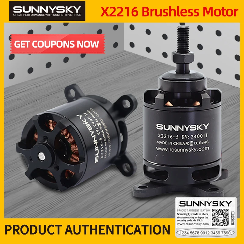 SUNNYSKY X2216 Brushless Motor 880KV/1100KV/1250KV/1400KV/2400KV Long/Short Shaft Motor For RC Airplane Fixed Wing Original