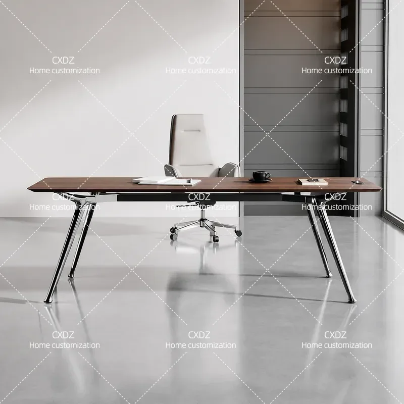 Modern Simple Manager Desk and Chair Set High End Office Furniture Executive Boss Table Workstation for Home or Business Use