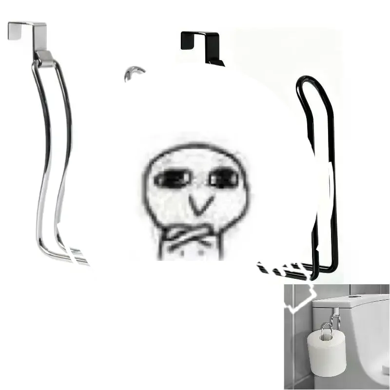 Wall Mount Toilet Paper Holder Punch Free Sticky Tissue Roll Holder for Restaurant Hotel Bathroom