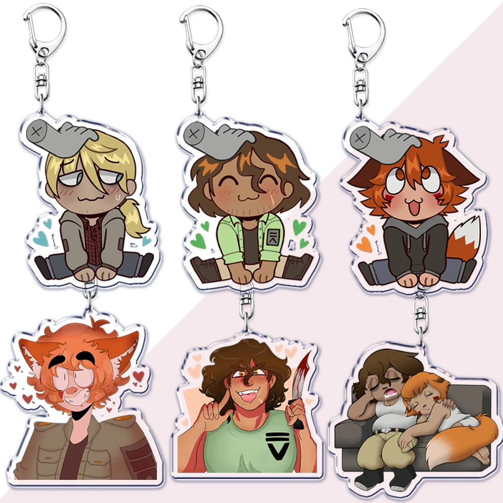 Hot Btd Game YKMET Boyfriend To Death Keychain for Accessories Pet Strade Ren Gatobob Lawrence Keyring Jewelry Fans Gamers Gifts