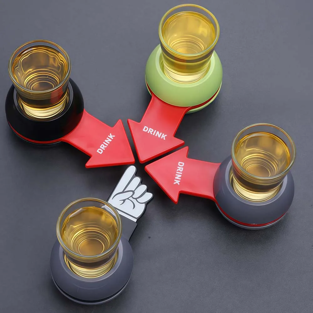 Russian Roulette Drinking Game Set – Rotating Arrow Turntable Toy for Bar, Party, and KTV Entertainment