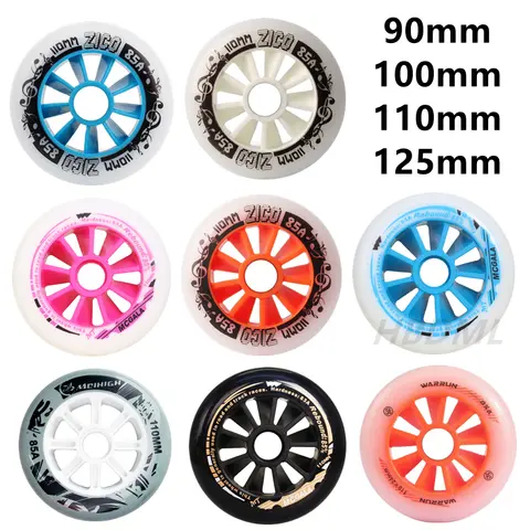90/100/110/125mm Inline Skate Wheels 83A/85A Speed Skates Wheel Professional Road Roller Skate Wheels PU Wheel 6/8 Pcs