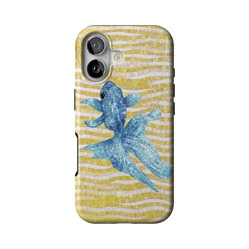Mosaic Goldfish Hibiscus Phone Case for Google Pixel 9 9a 10 10a Pro XL 5G Luxury Double-layer Back Cover
