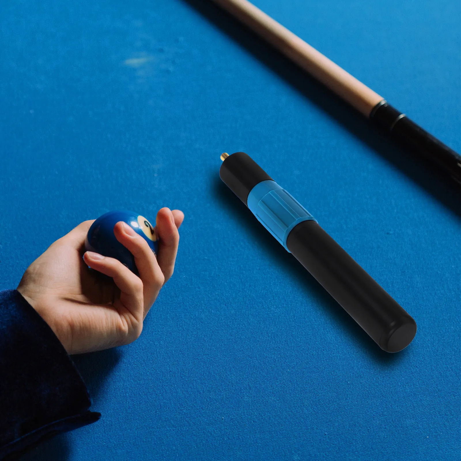 

Professional Billiard Cue Extender Rod with Telescopic Push-on Design for Improved Control and Comfort Universal Fit Pool Cue