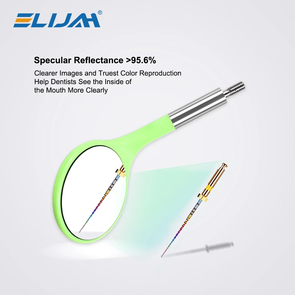 SYJH Dental 12Pcs UHD Waterproof Mouth Mirror 4 Colors Detachable Stainless Steel Handle Optical Coatings Dentistry Oral Exam