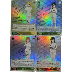 4 pz/set WS Collection Cards Anime Kanojo Okarishimasu Ichinose Chizuru Asami Nanami Color Flash Signature Card Bronzing Gifts