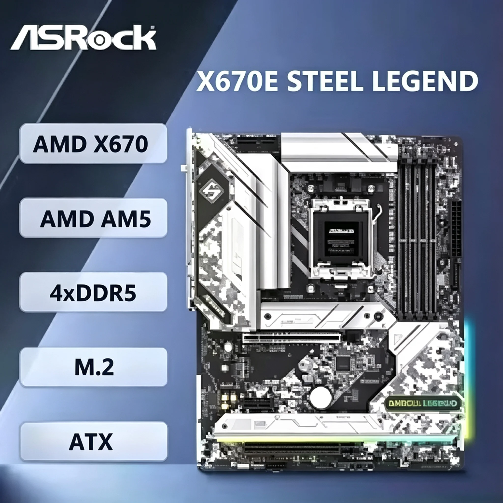 X870E Atx Motherboard - เมนบอร์ด ASROCK X670E STEEL LEGEND X670