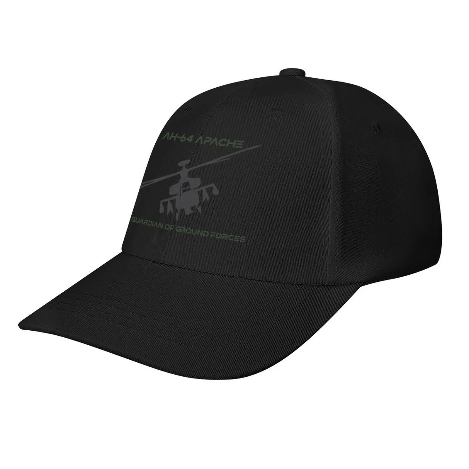 

AH-64 Apache Gunship the Guardian of Ground Forces Helicopter Black Baseball Cap Rugby New In Hat tea Hat Woman Men's
