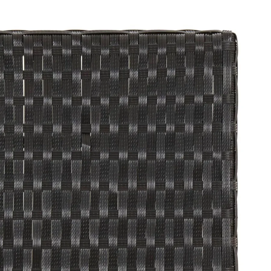 Klapptisch Schwarz 17,7x13,8x12,6 Poly Rattan