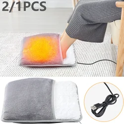 Winter Electric Foot Heating Pad USB Charging Soft Plush Washable Foot Warmer Heater Improve Sleeping Household Foot Warming Mat