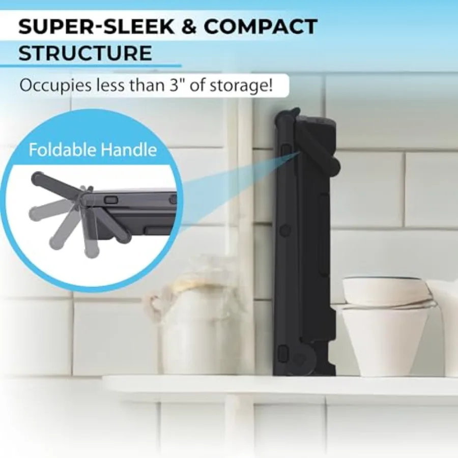 초슬림 디자인 파니니 프레스, 접이식 손잡이로 컴팩트한 보관 가능, 4인용 그릴, 논스틱 플레이트, 180도 개방형 테이블