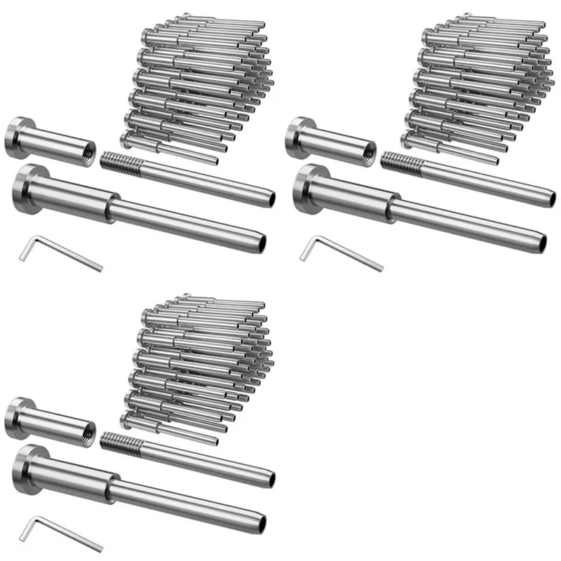 

Invisible Cable Railing Kit -60Pcs 1/8In T316 Stainless Steel Invisible Receiver Swage Stud End For 2In X 2In Metal Post-A45M