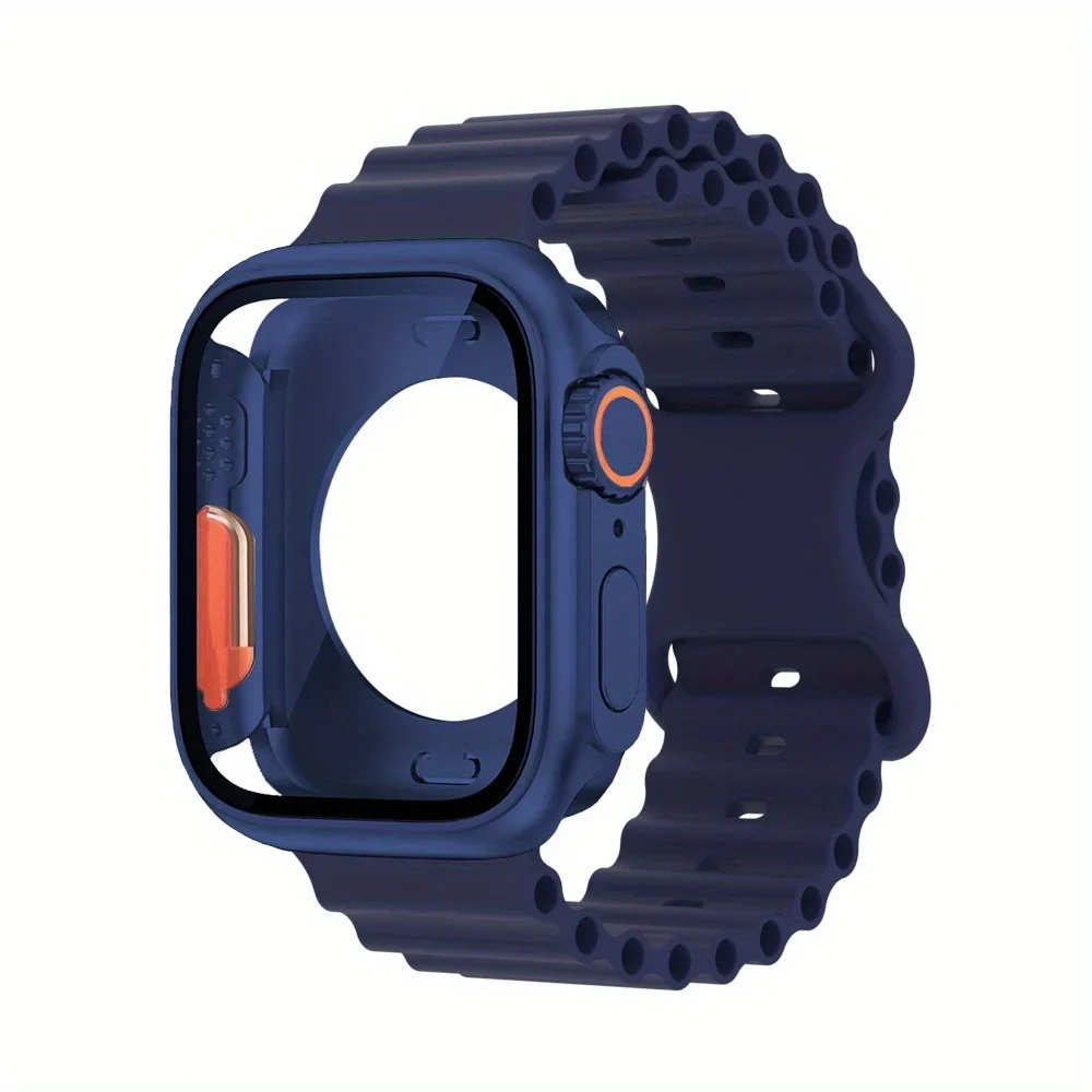 Glass Case+Strap for Apple Watch Band 40mm 41mm 44mm 45mm 42mm 46mm Screen Protectors case for Apple IWatch Series 10 9 8 7 6 54 image 4