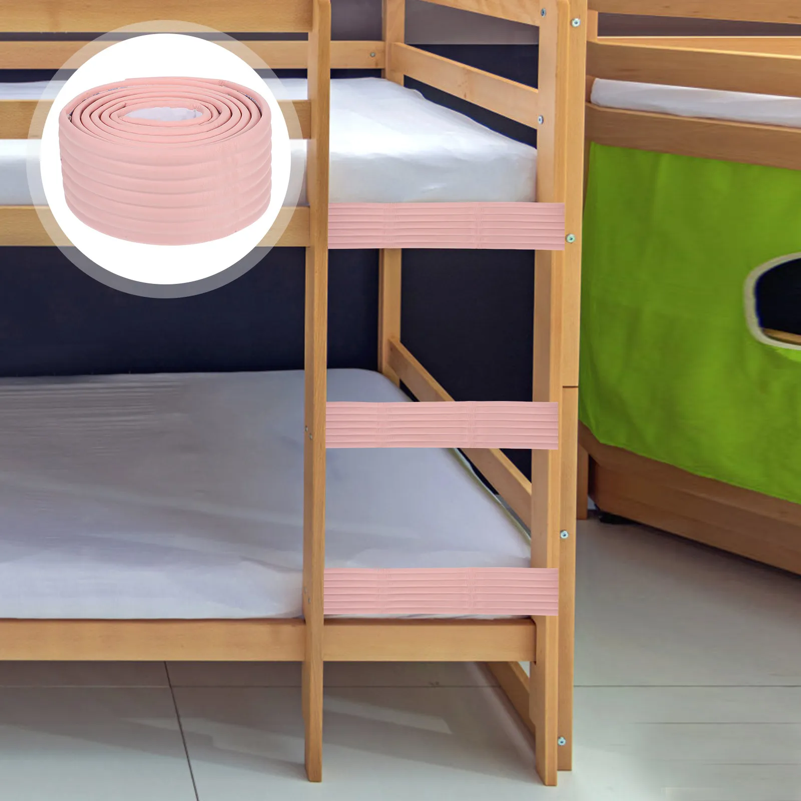 Juego de 2 Alfombrillas Antideslizantes de Esponja para Escalones de Dormitorio, Color Rosa, para Camas Literas y Escaleras, Cómodas y Reductoras de Ruido