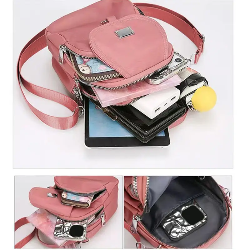 

Small Size Oxford Fabric Crossbody Bag Single Shoulder Strap Suitable For Both Men And Women Versatile Zipper Bags