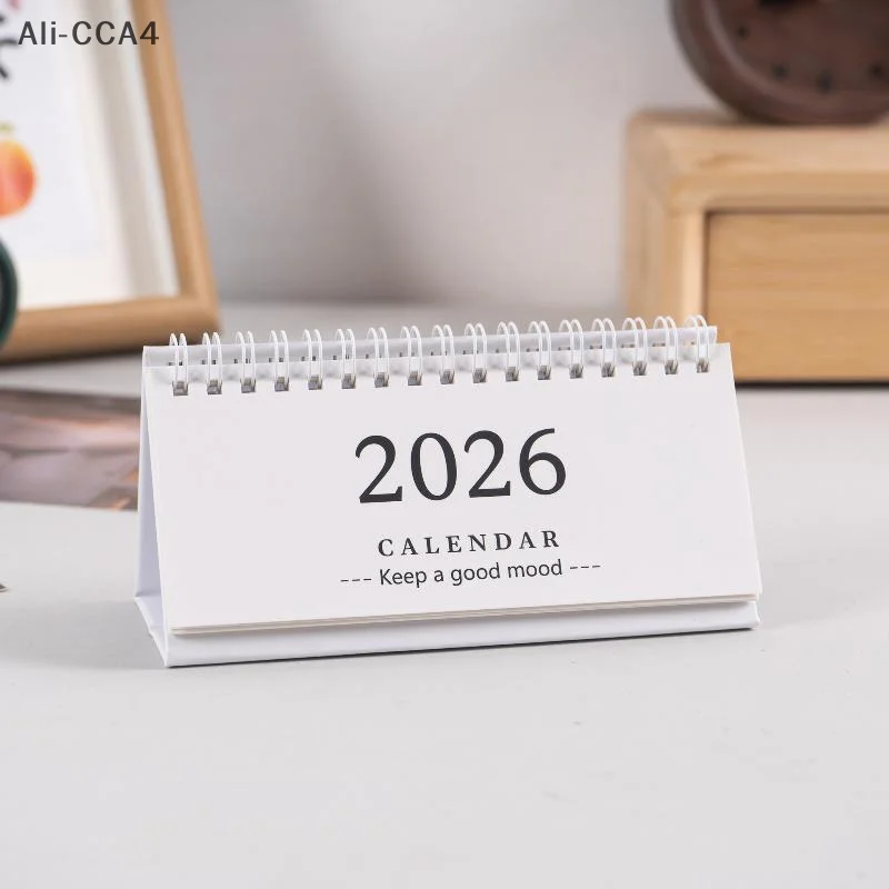 

1Pc 2026 New Paper English Desktop Calendar from July 2025 to December 2026 Portable Small Office Calendar for Schedule and Plan