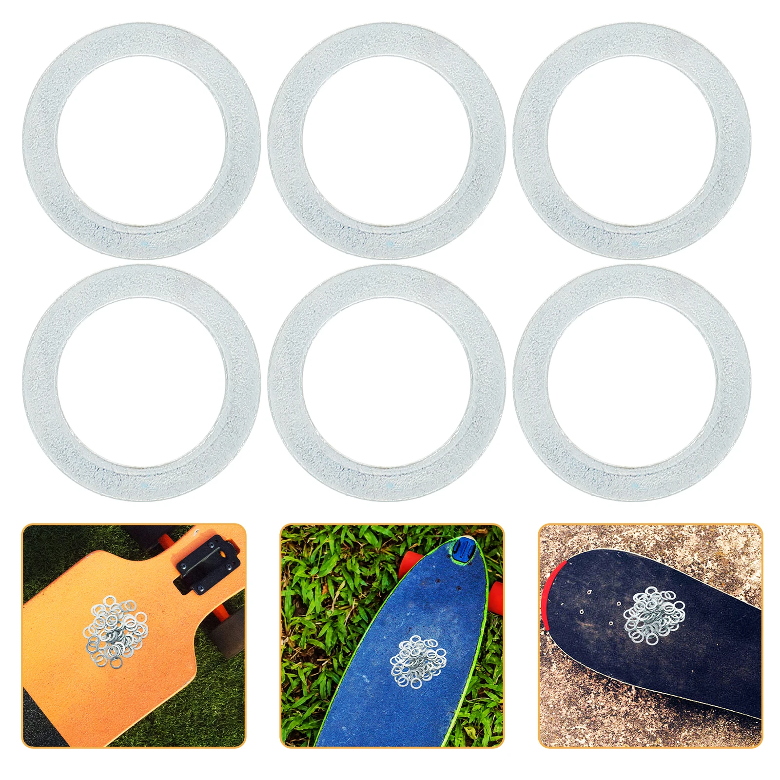 

100pcs Axle Washers High Compression Resistance Metal Skateboard Truck Parts Protective Gaskets Bearings Longboard Surfboard
