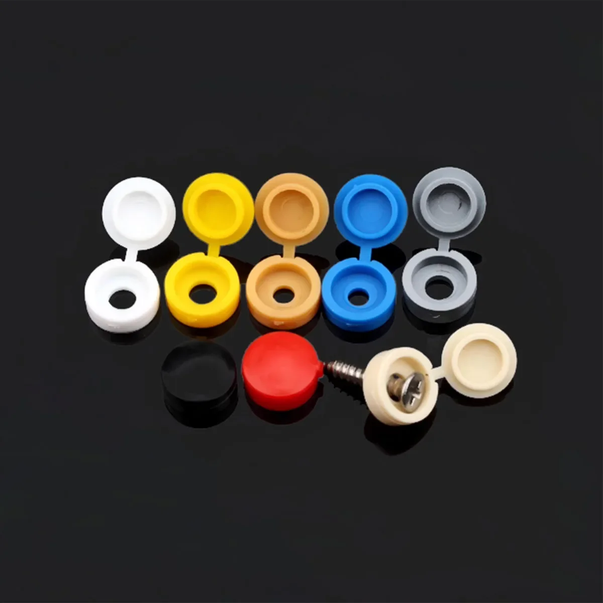 Thickened Screw Decorative Cap Cap Self-tapping Nail Protection Hole Plug Furniture Plastic One-piece Screw Cap Nut M4M5