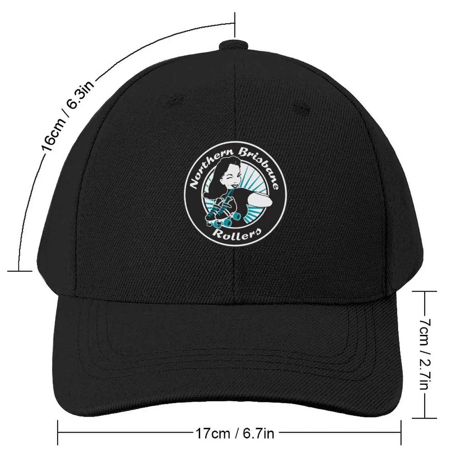 Northern Brisbane Rollers - Teal Logo Baseball Cap western Hat tea Hat Horse Hat Designer Man Women's