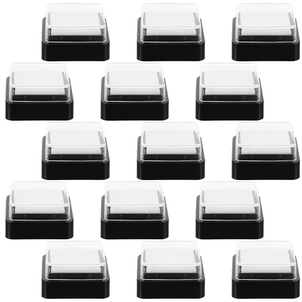20Pcs Blank Ink Stamp Pad DIY -Function Square Pads Scrapbooking Fingerprint Art Ink Stamp Pad DIY Craft Inkpad