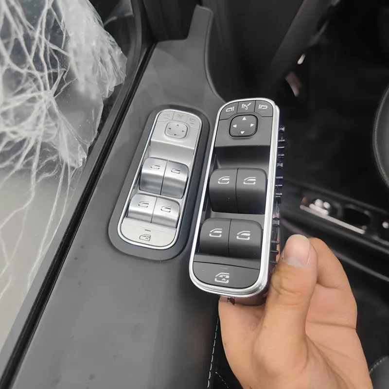 Power Window Lifter Chrome Silver Switch For Mercedes-Benz G-Class W464 W465 2019-2026 Door Window Control Button Interior Parts