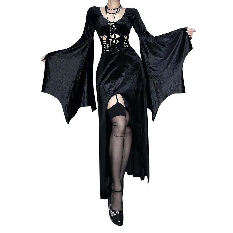 Bat Sleeves Halloween Costume Witch Outfit Women Devil Demon Vampire Dress Bat Sleeves Black Gothic Dark Sexy For Adult - AliExpress 200000532 Bat Sleeves Halloween Costume Witch Outfit Women Devil Demon Vampire Dress Bat Sleeves Black Gothic Dark Sexy For Adult - AliExpress 200000532