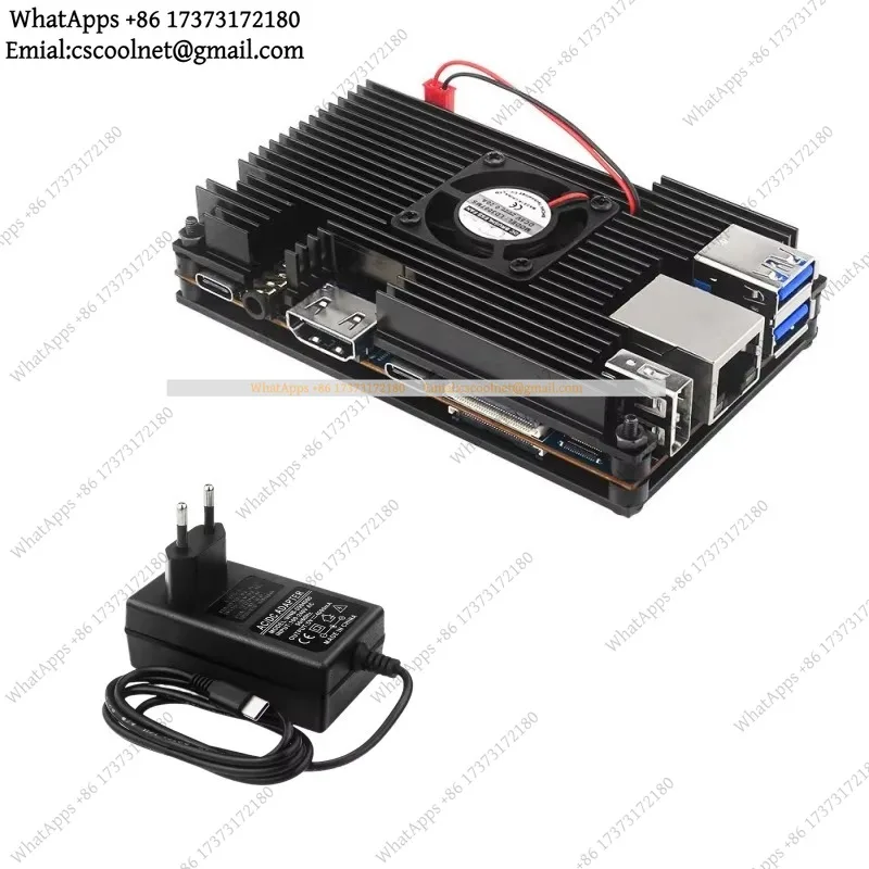 k06 Aluminum Case With Fan Cooling Radiator Heatsink Metal Shell For Orange Pi 5 5B