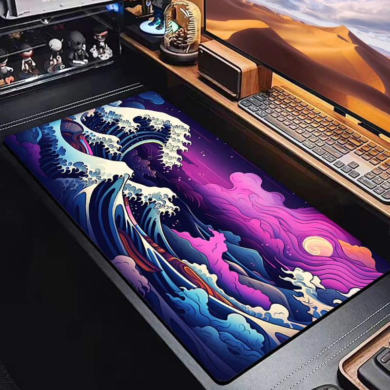 

Japanese Style Sea Wave Mousepads Natural Rubber Office Carpet Mice PC Laptop Computer Gamer Tablet Desk Mat Deskmat Mouse Pad