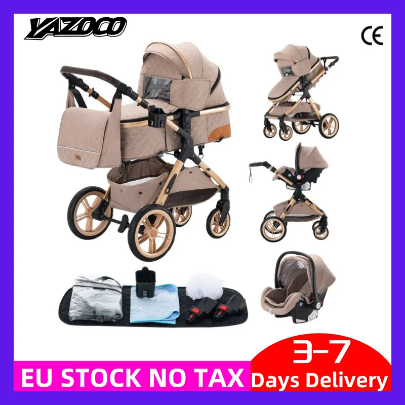 Sistema de viaje 3 en 1 para bebés, cochecito ligero para recién nacidos, plegable compacto, cochecito todoterreno, cochecito de invierno para bebés