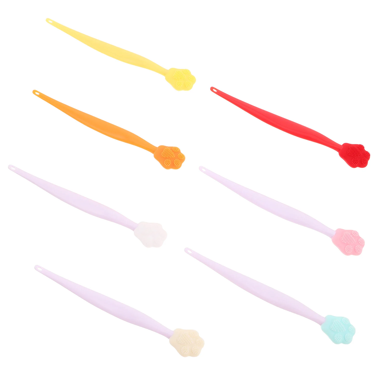 7 pz Silicone Zampa di Gatto Scrubber Viso Double-Sided Naso Poro Cleaner Rimozione di Comedone Delicato Silicone Spazzola Esfoliante Pelle