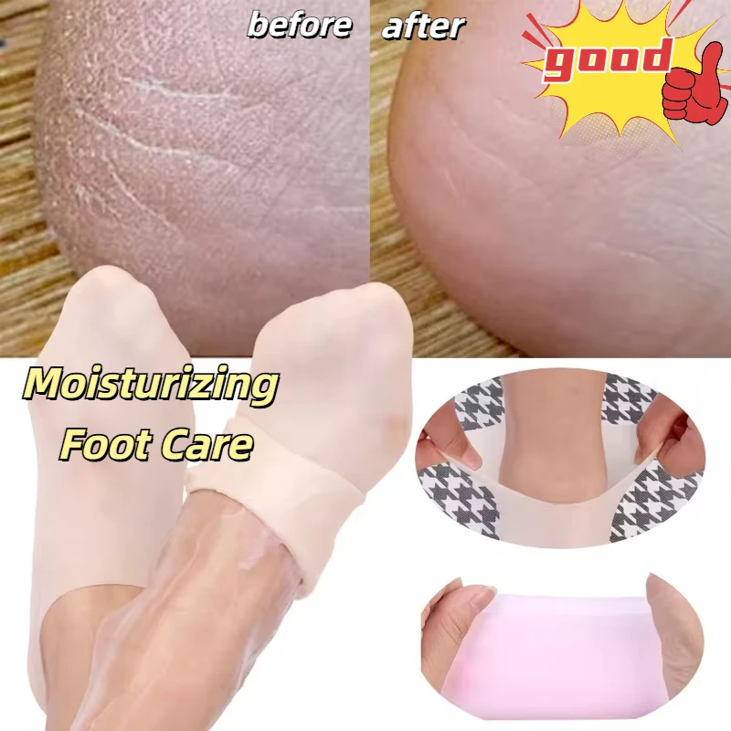 

Foot Treatment Silicone Moisturizing Foot Socks For Dry Cracked Feet Foot Care Socks Spa Pedicure Socks Massage Nourish Gel Sock