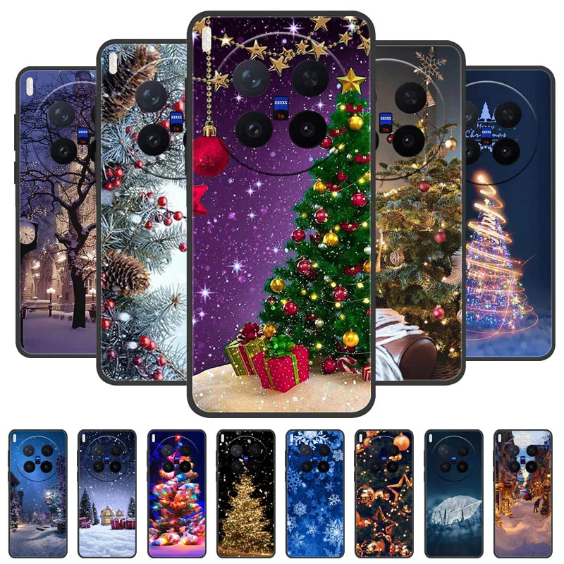 عيد الميلاد رسمت غطاء ل Vivo X300 برو حافظة V2502A سيليكون لينة غطاء الهاتف ل Vivo X300 5G V2509A كابا 2025 جديد Fundas