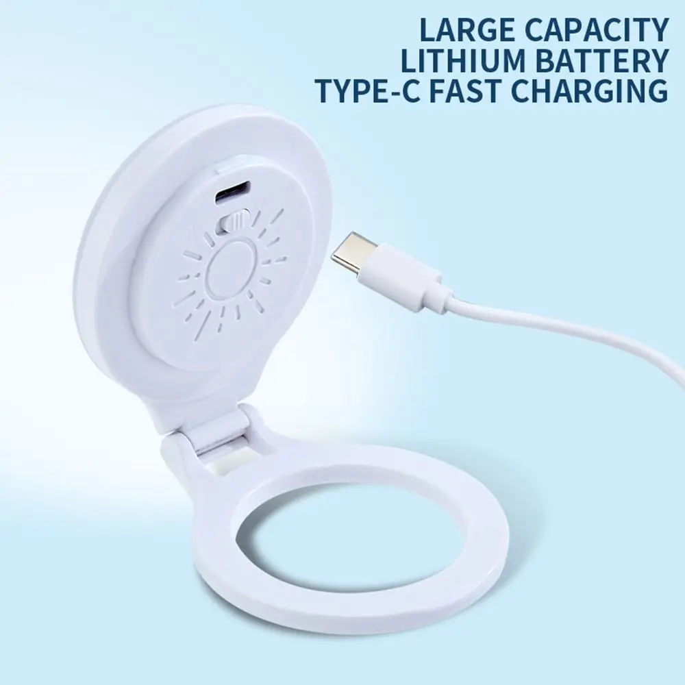 Adjustable Magnetic Phone Fill Light 3 Colors Soft Light Clip-on LED Light Selfie Ring Lamp for Vlog Makeup Live Streaming