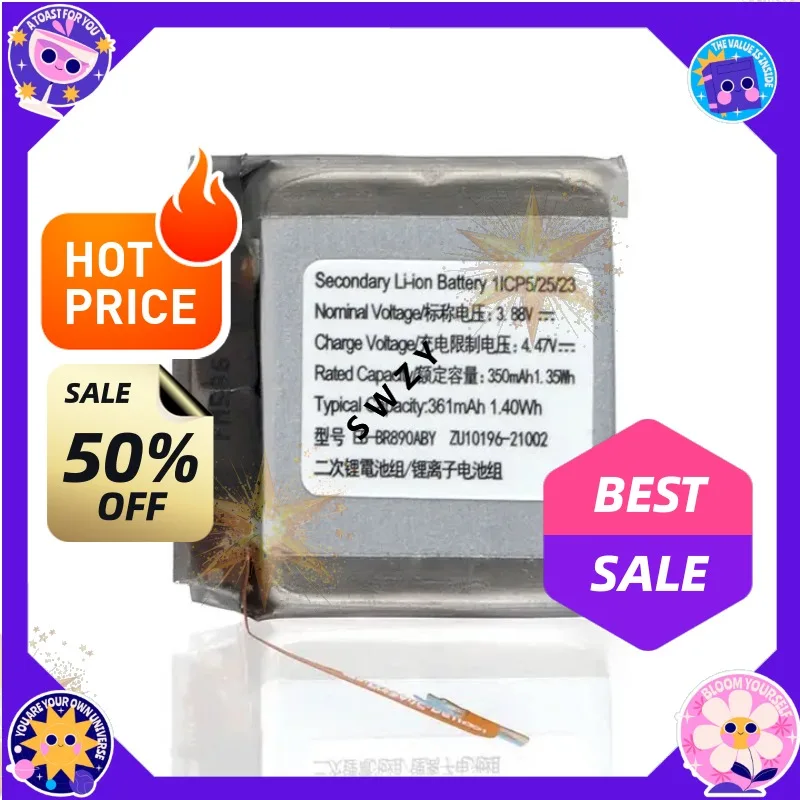 SWZY  350mAh EB-BR890ABY for Galaxy Watch 4 Classic 46MM R890 SM-R890 R895 R895U Watch Battery