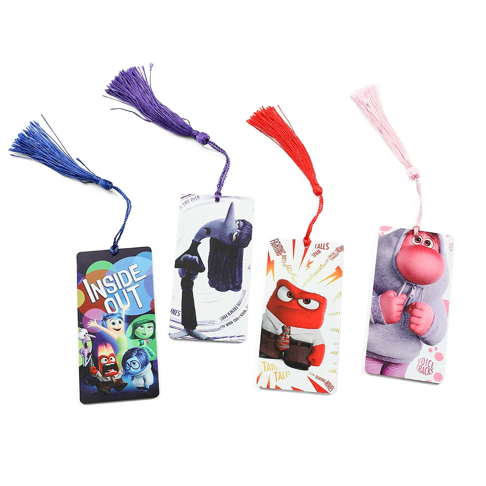 Acrylic Inside Out Bookmark Anime Sadness Joy Anger Disgust Fear Cartoon Movie Periphery for Fans Collect Souvenir Gifts